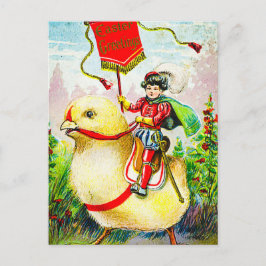 イースターお洒落グリーティング：ジャイアントシックのライダー ポストカード