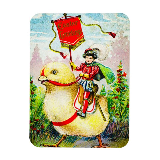 イースターお洒落グリーティング：ジャイアントシックのライダー マグネット (縦)