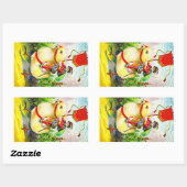 イースターお洒落グリーティング:ジャイアントシックのライダー 長方形シール (シート)