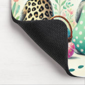 イースターお洒落トリオパターン（の模様が）あるバニーズマウスパッド マウスパッド (コーナー)