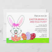 イースターお洒落バニーとエッグスパーティー 招待状 (正面)