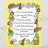 イースターお洒落バニーと詩キッズレターゲーム (裏面)