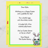 イースターお洒落バニーと詩キッズレターゲーム (正面/裏面)