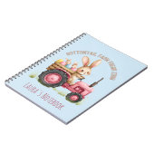 イースターお洒落バニーファームヴィンテージトラクター ノートブック (左側)