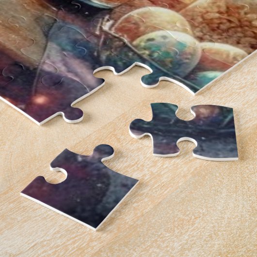 イースターお洒落バニーベーカーのカントリーキッチン ジグソーパズル (側面)