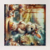 イースターお洒落バニーベーカーのカントリーキッチン ジグソーパズル (横)