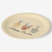 イースターお洒落バニー ペーパープレート (アングル)