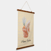 イースターお洒落バニー 吊り下げ型タペストリー (傾斜あり)