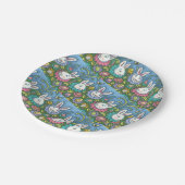 イースターお洒落卵の庭、バニーラビットの花 ペーパープレート (アングル)