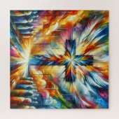 イースターお祝いのための美しい十字 | ジグソーパズル (横)