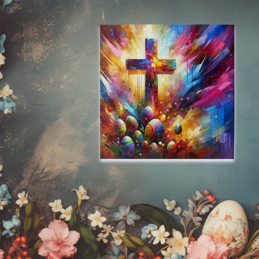 イースターお祝いのための美しい十字 | ジグソーパズル