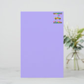 イースターお祝いパープル文房具 便箋 (スタンド正面)