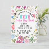イースターお祝い卵狩りパーティの招待状 招待状 (スタンド正面)