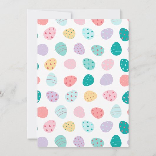 イースターお祝い卵狩りパーティの招待状 招待状 (裏面)