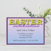 イースターお祝い家族の休日の招待状 招待状 (スタンド正面)