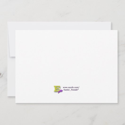 イースターお祝い家族の休日の招待状 招待状 (裏面)