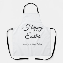 イースターお祝い追加QRフォトハッピーイースター エプロン