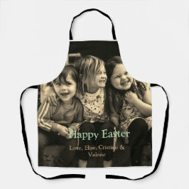 イースターお祝い追加QRフォトハッピーイースター エプロン