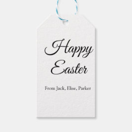 イースターお祝い追加QRフォトハッピーイースター ギフトタグ