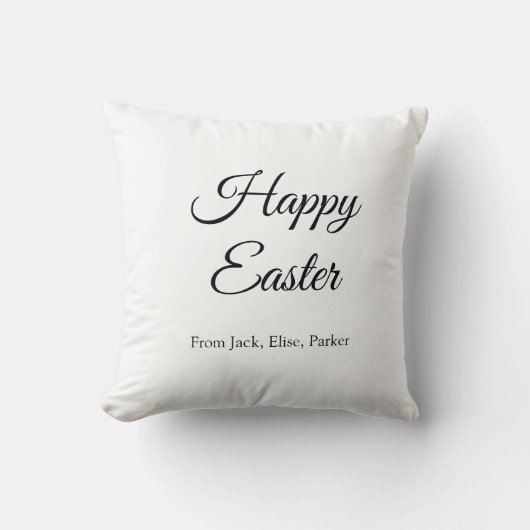 イースターお祝い追加QRフォトハッピーイースター クッション (正面)