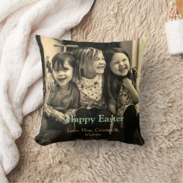 イースターお祝い追加QRフォトハッピーイースター クッション