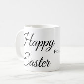 イースターお祝い追加QRフォトハッピーイースター コーヒーマグカップ (正面左)