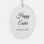 イースターお祝い追加QRフォトハッピーイースター セラミックオーナメント (右)