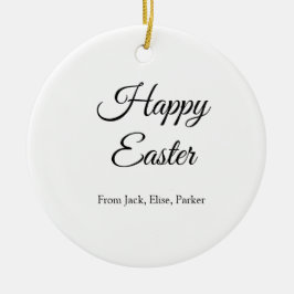 イースターお祝い追加QRフォトハッピーイースター セラミックオーナメント