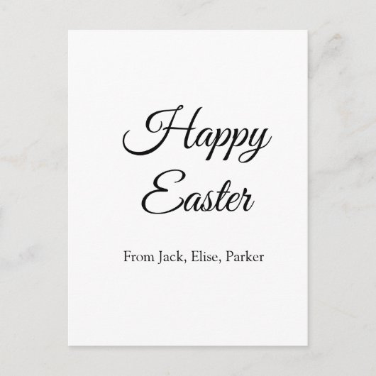 イースターお祝い追加QRフォトハッピーイースター ポストカード (正面)