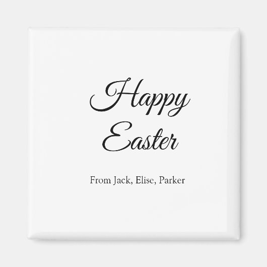 イースターお祝い追加QRフォトハッピーイースター マグネット (正面)