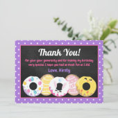 イースターお菓子 ドーナツ スイーツ 誕生日パーティー サンキューカード (スタンド正面)