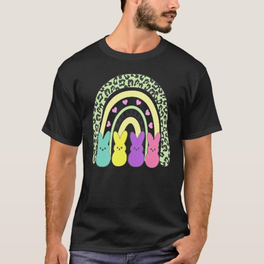 イースターかわいいイースター格言レインボー衣装イースターエッグ Tシャツ (正面)