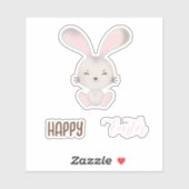 イースターかわいいウサギ シール (シート)