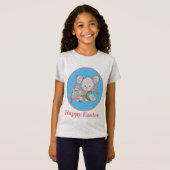 イースターかわいいマウスはメッセージを加えます Tシャツ (正面フル)