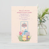 イースターかわいらしエッグ招待状 招待状 (スタンド正面)