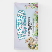 イースターかわいらしエッグ狩り屋外 横断幕 (縦)