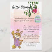 イースターかわいらしバニーからのピンク文字 (正面)