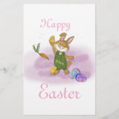 イースターかわいらしバニーからのピンク文字 (裏面)