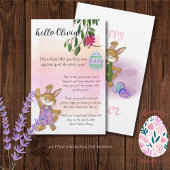 イースターかわいらしバニーからのピンク文字