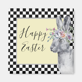 イースターかわいらしラビットチェッカーボード マグネット