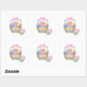 イースターかわいらしリトルイースターバスケットシール スクエアシール (シート)