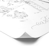 イースターがやってきた インク画 ポスター (角)