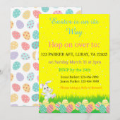 イースターがやってくる！招待状 招待状 (正面/裏面)