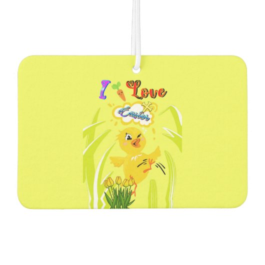 イースターが大好き カーエアーフレッシュナー (正面)