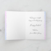 イースターが希望する水彩フローラバスケットエッグ シーズンカード (内部)