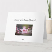 イースターさくらんぼの花マタイ28:6 カード (裏面)