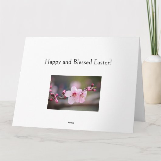 イースターさくらんぼの花マタイ28:6 カード (裏面)