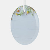 イースターさくらんぼプラム:黄色の卵。 ガラスオーナメント (正面左)