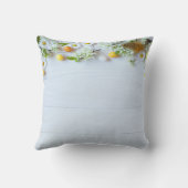 イースターさくらんぼプラム:黄色の卵。 クッション (裏面)