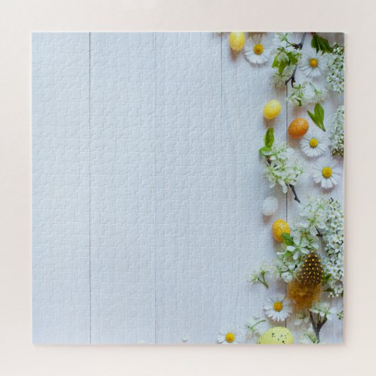 イースターさくらんぼプラム:黄色の卵。 ジグソーパズル (横)